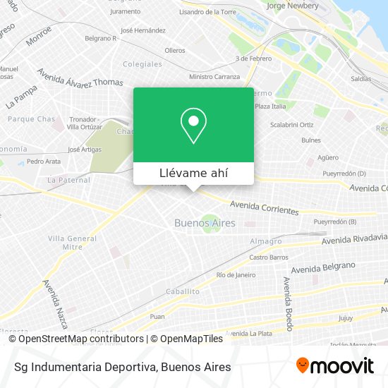 Mapa de Sg Indumentaria Deportiva