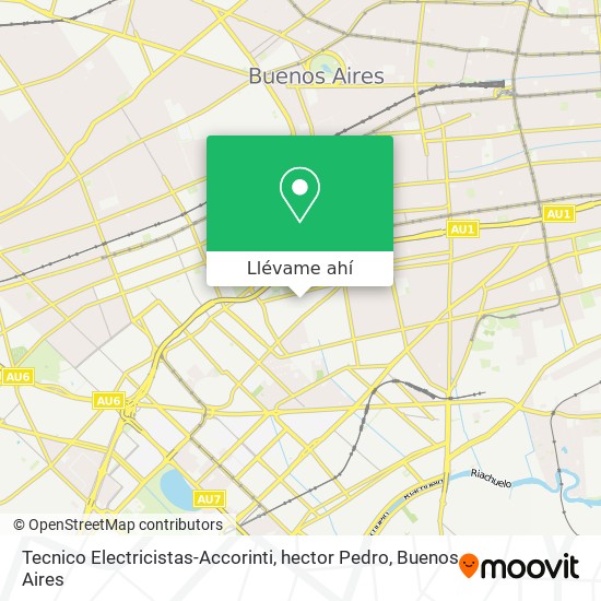 Mapa de Tecnico Electricistas-Accorinti, hector Pedro