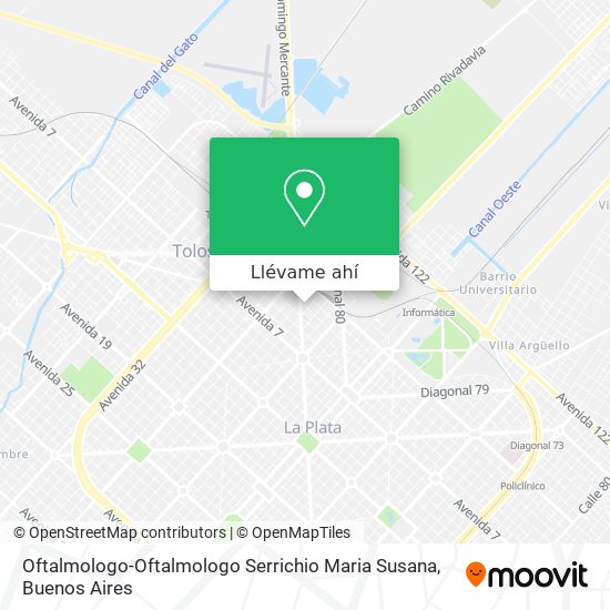 Mapa de Oftalmologo-Oftalmologo Serrichio Maria Susana