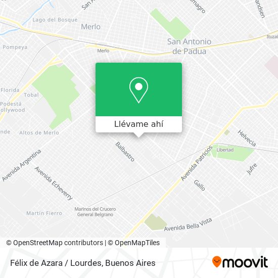Mapa de Félix de Azara / Lourdes