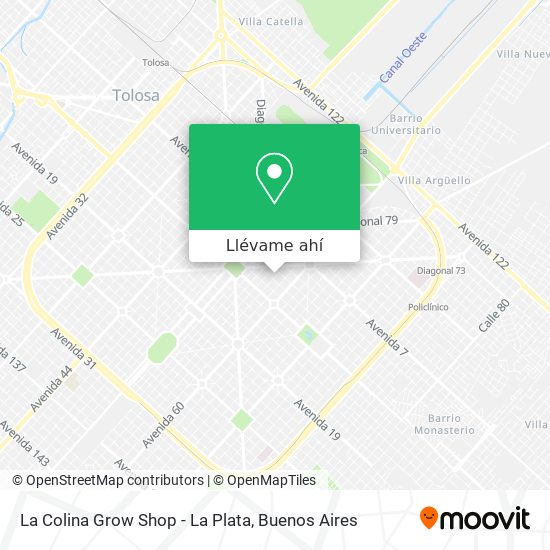 Mapa de La Colina Grow Shop - La Plata