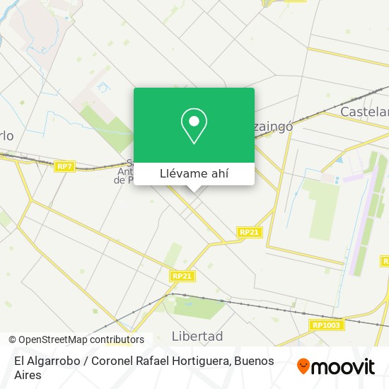 Mapa de El Algarrobo / Coronel Rafael Hortiguera
