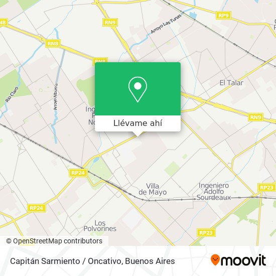 Mapa de Capitán Sarmiento / Oncativo