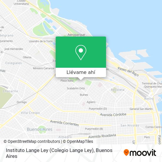 Mapa de Instituto Lange Ley (Colegio Lange Ley)