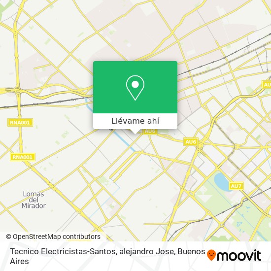 Mapa de Tecnico Electricistas-Santos, alejandro Jose