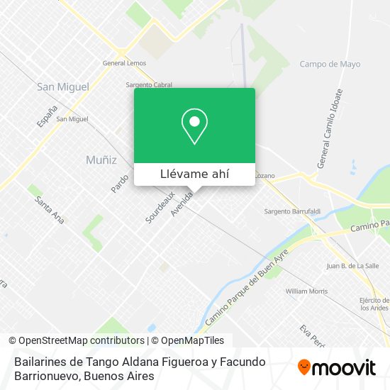 Mapa de Bailarines de Tango Aldana Figueroa y Facundo Barrionuevo