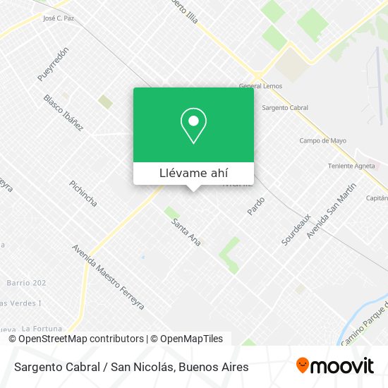 Mapa de Sargento Cabral / San Nicolás