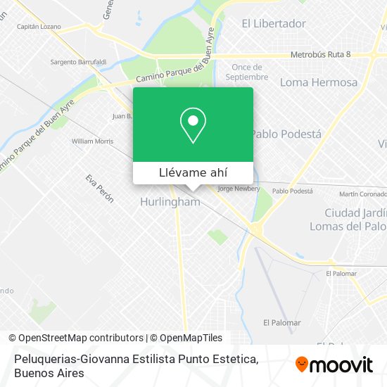 Mapa de Peluquerias-Giovanna Estilista Punto Estetica