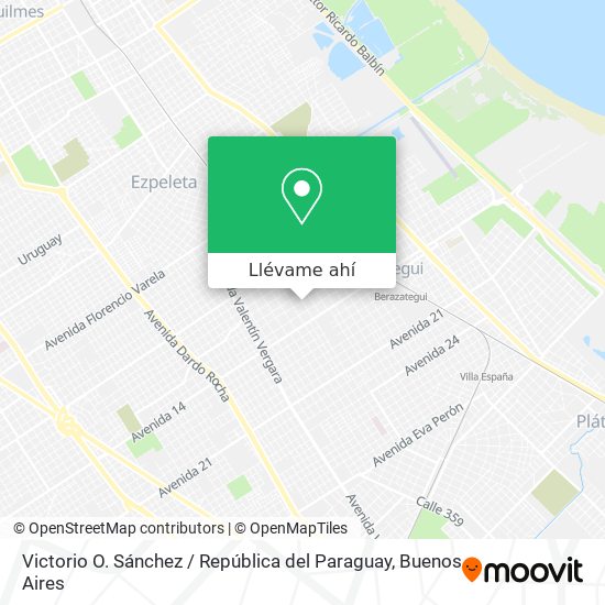 Mapa de Victorio O. Sánchez / República del Paraguay