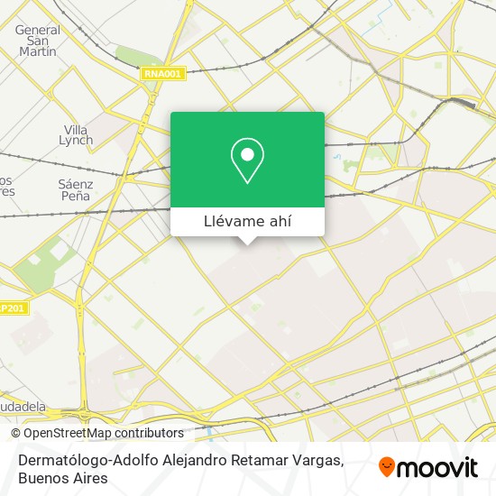 Mapa de Dermatólogo-Adolfo Alejandro Retamar Vargas