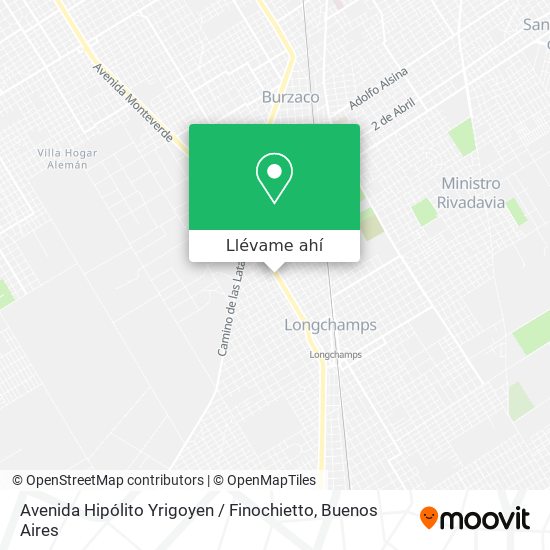 Mapa de Avenida Hipólito Yrigoyen / Finochietto