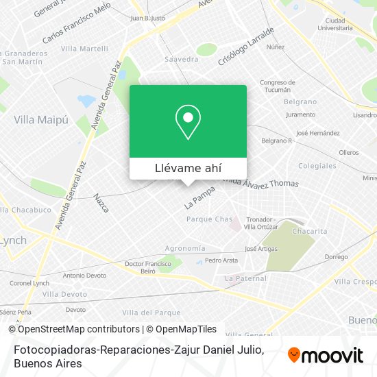 Mapa de Fotocopiadoras-Reparaciones-Zajur Daniel Julio