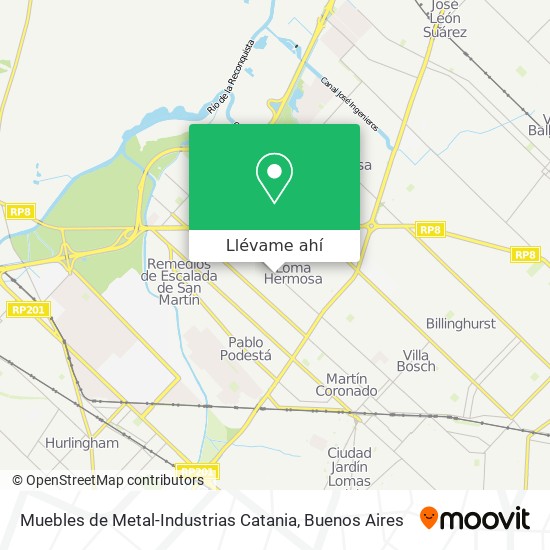 Mapa de Muebles de Metal-Industrias Catania