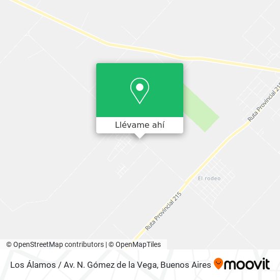 Mapa de Los Álamos / Av. N. Gómez de la Vega