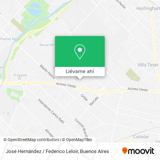 Mapa de José Hernández / Federico Leloir