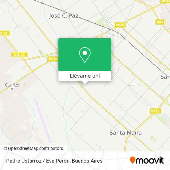 Mapa de Padre Ustarroz / Eva Perón