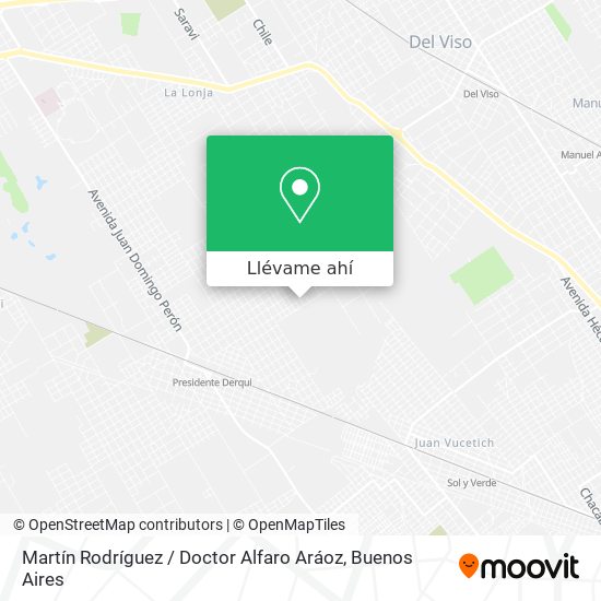 Mapa de Martín Rodríguez / Doctor Alfaro Aráoz