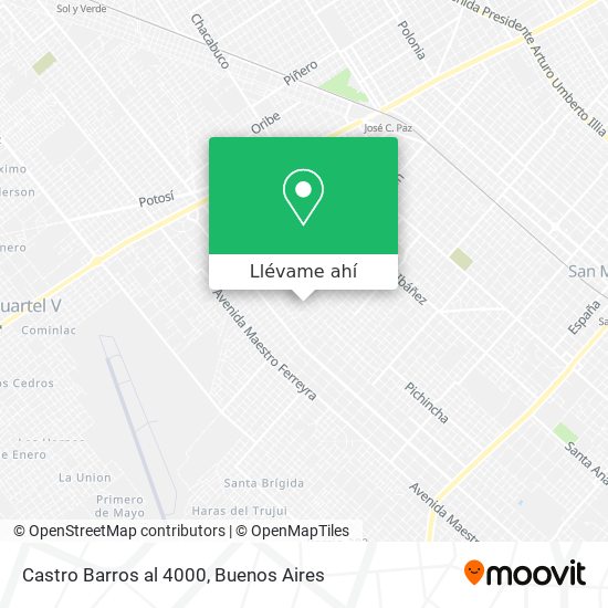 Mapa de Castro Barros al 4000