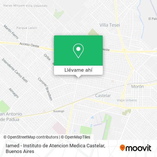 Mapa de Iamed - Instituto de Atencion Medica Castelar