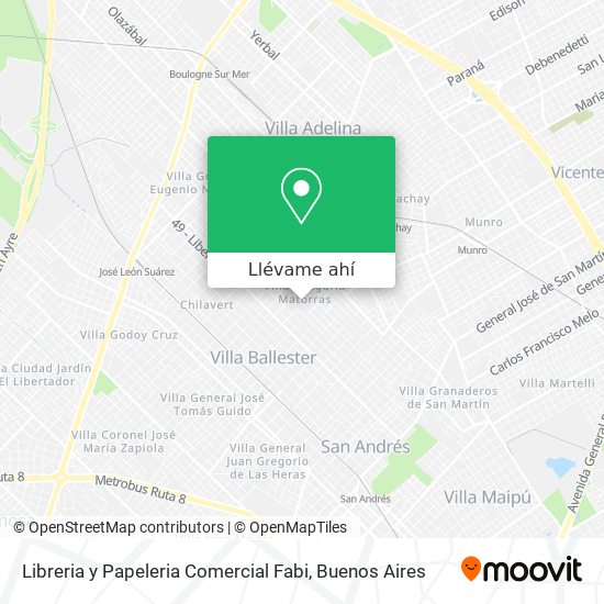 Mapa de Libreria y Papeleria Comercial Fabi