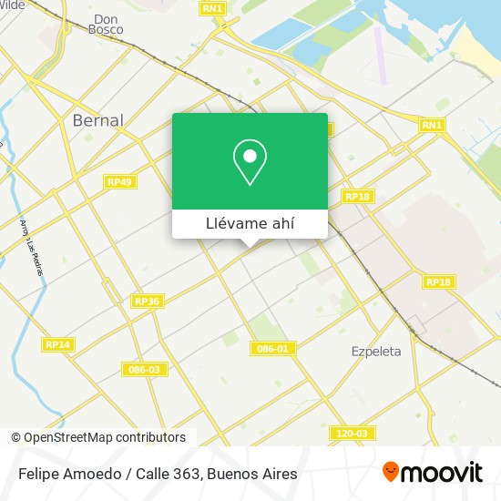 Mapa de Felipe Amoedo / Calle 363