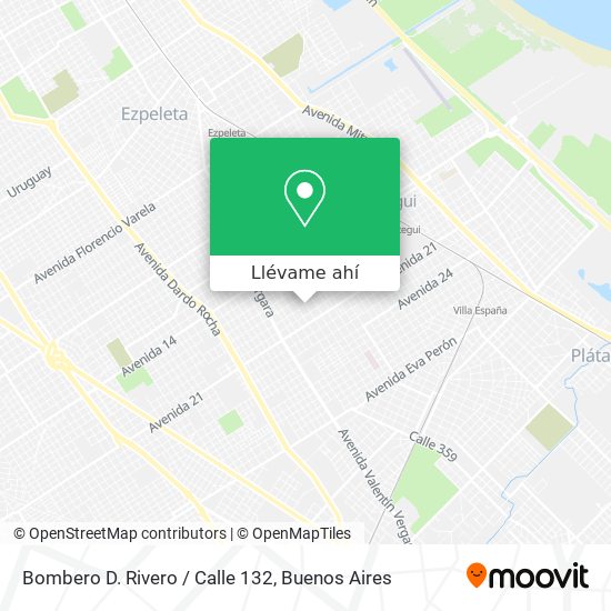 Mapa de Bombero D. Rivero / Calle 132
