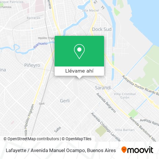 Mapa de Lafayette / Avenida Manuel Ocampo