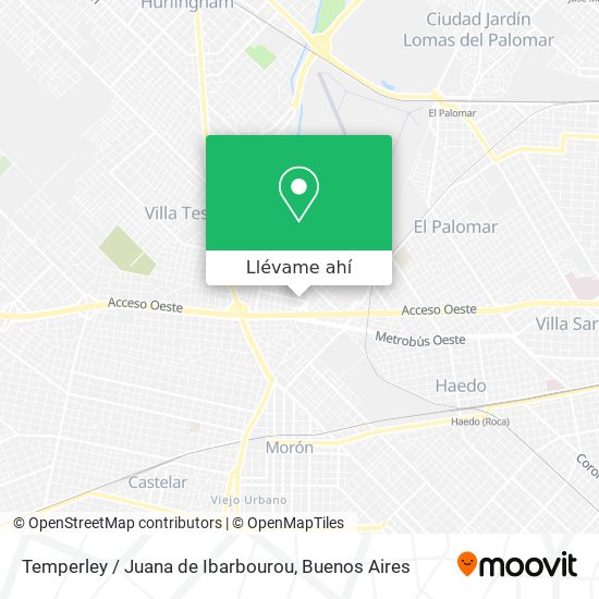 Mapa de Temperley / Juana de Ibarbourou
