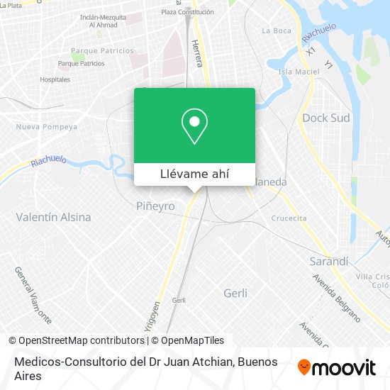 Mapa de Medicos-Consultorio del Dr Juan Atchian