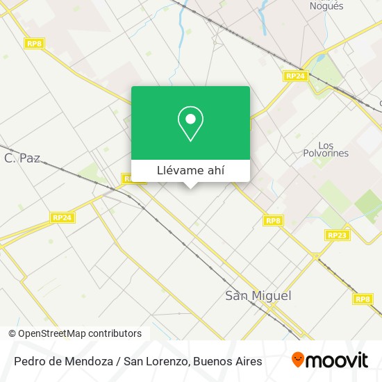 Mapa de Pedro de Mendoza / San Lorenzo
