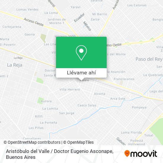 Mapa de Aristóbulo del Valle / Doctor Eugenio Asconape