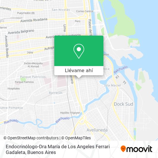 Mapa de Endocrinólogo-Dra María de Los Angeles Ferrari Gadaleta