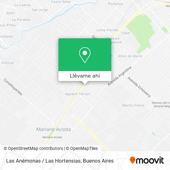 Mapa de Las Anémonas / Las Hortensias