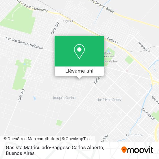 Mapa de Gasista Matriculado-Saggese Carlos Alberto
