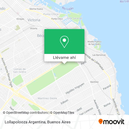 Mapa de Lollapolooza Argentina