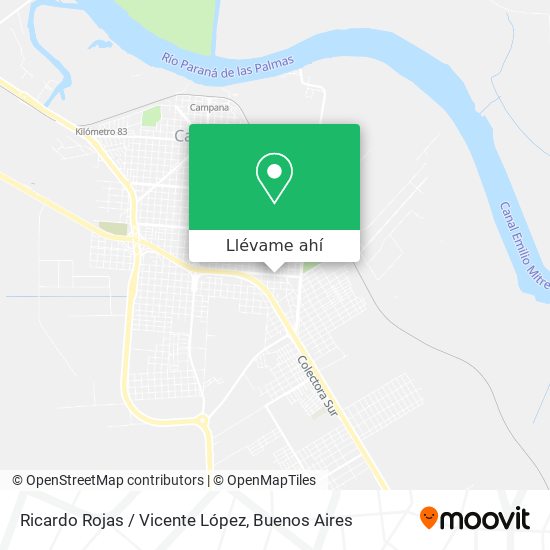Mapa de Ricardo Rojas / Vicente López