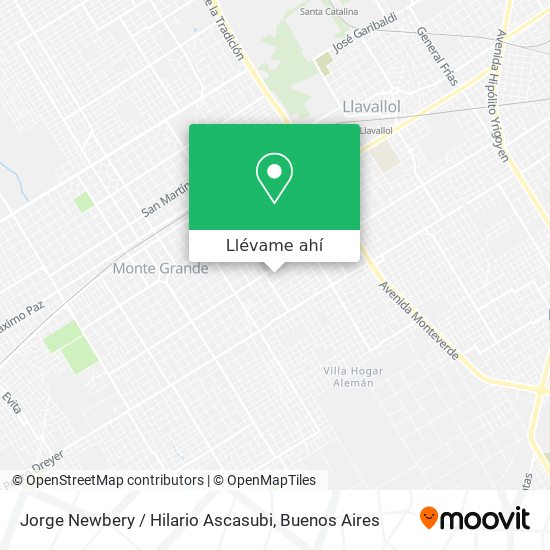 Mapa de Jorge Newbery / Hilario Ascasubi