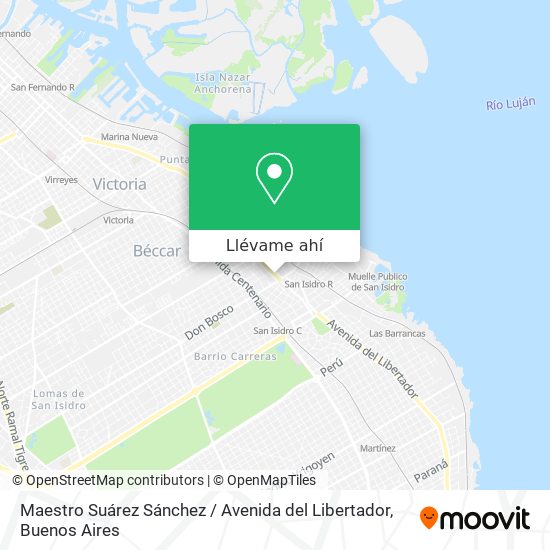 Mapa de Maestro Suárez Sánchez / Avenida del Libertador