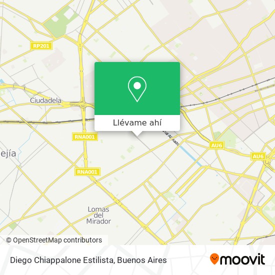 Mapa de Diego Chiappalone Estilista