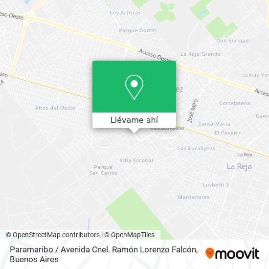 Mapa de Paramaribo / Avenida Cnel. Ramón Lorenzo Falcón