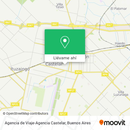 Mapa de Agencia de Viaje-Agencia Castelar