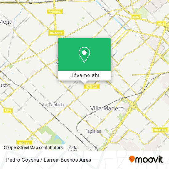 Mapa de Pedro Goyena / Larrea