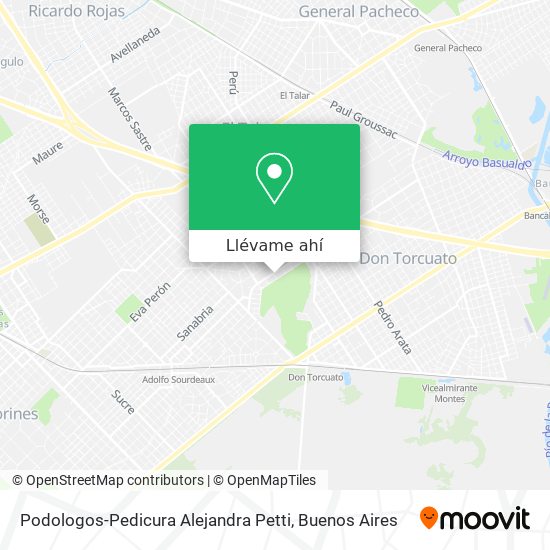 Mapa de Podologos-Pedicura Alejandra Petti