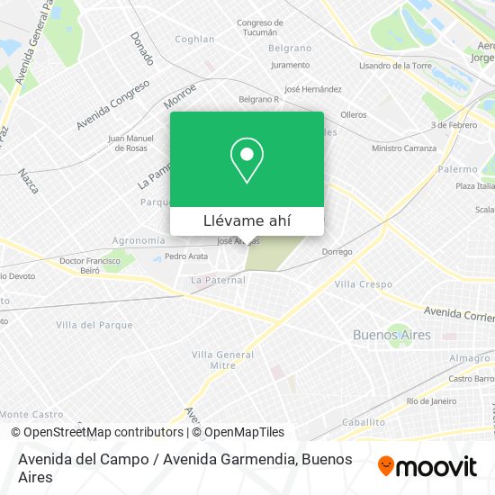 Mapa de Avenida del Campo / Avenida Garmendia