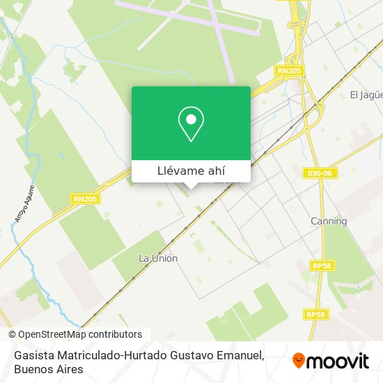 Mapa de Gasista Matriculado-Hurtado Gustavo Emanuel