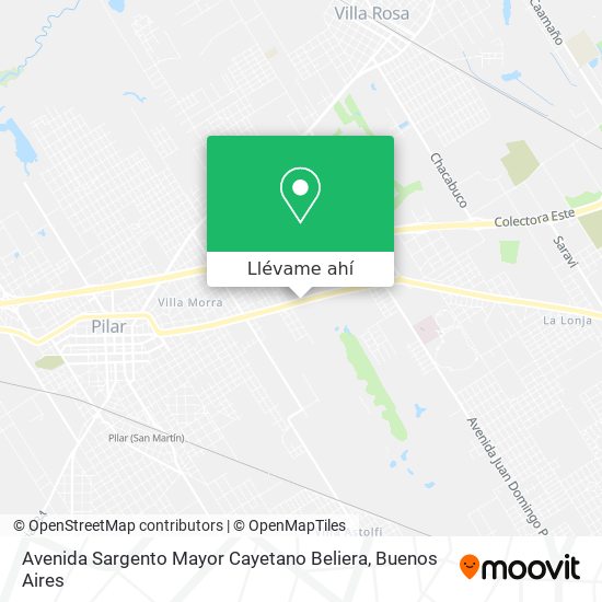 Mapa de Avenida Sargento Mayor Cayetano Beliera