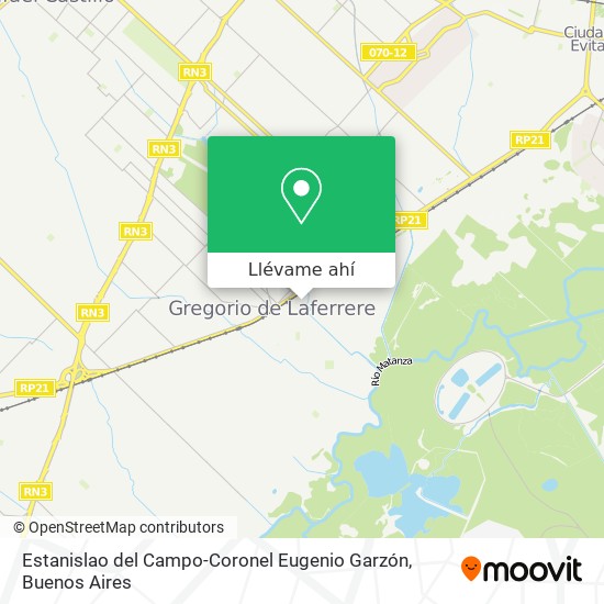 Mapa de Estanislao del Campo-Coronel Eugenio Garzón
