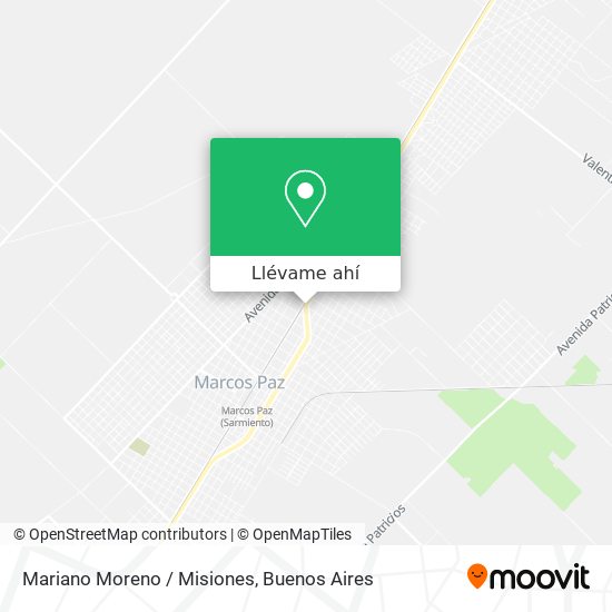 Mapa de Mariano Moreno / Misiones