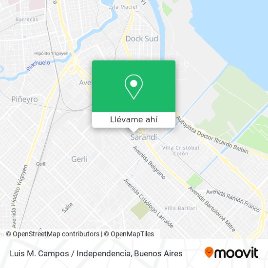 Mapa de Luis M. Campos / Independencia