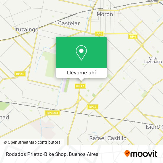 Mapa de Rodados Prietto-Bike Shop